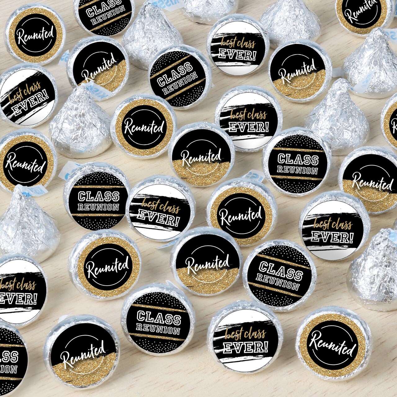 Big Dot of Happiness Reunited - School Class Reunion Party Small Round Candy Stickers - Party Favor Labels - 324 Count